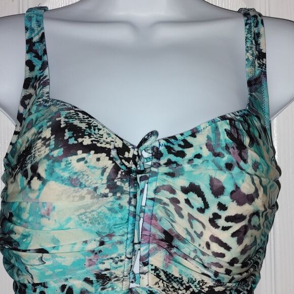 Tankini Bathing Suit Top Bathing Suit Top  Sz 12 - Picture 3 of 8